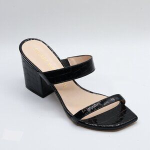 Stuart Weitzman Nearlynude Ankle Strap City Sandal Black   9 M